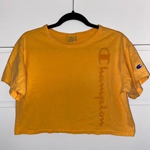 Orange champion crop top